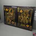 Queen and King of Hearts Golden Inspirational Wall Art Playing Cards Picture Poster Print on Canvas Art Wall Decor for Bedroom Living Room Office Framed Ready to Hang (20''W x 28''H x2)