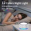 Alarm Clock Sound Machine White Brown Noise Machine with 30 Sleeping Sounds for Baby Kids Adults Night Light Bedroom 2 Alarms Backup Battery 32-Level Vol 15 Wake up Sounds for Mild Heavy Sleeper