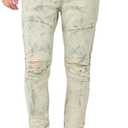 HUDSON Men's Zack Biker Skinny (31, Tan Acid)