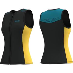 GoldFin Womens Wetsuit Top, Wetsuits Vest 2mm Neoprene Sleeveless Wet Suit Front Zip Jackets for Water Sports Swimming Diving Surfing Snorkeling L