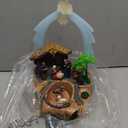 Vipush Christmas Manger Nativity Scene Decoration with LED Lights - Exquisite Holiday Display Featuring Mary, Joseph, Baby Jesus, and More