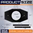 Tandefio 1 Set One Hole Remodel Plate Compatible with Moen Renovation Shower Cover Plate Compatible with Delta Tub Valve for 2 Handle or 3 Handle Shower Updates (13" X 7.5",Matte Black)
