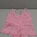 SweatyRocks Women's 2 Piece Lingerie Set Sheer Lace Cut Out Bra and Panty Teddy Lingerie (Medium, Pink)