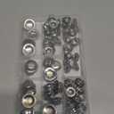 80Pcs Push on Pushnut Cap Stud 1/2", 1/4", 5/16", 3/8", 2/5" Axle Pushnut Caps Axle Cap Nut with Mechanical Zinc Plating, Permanent Washer Caps for Hand Trucks, Lawn Wagons, Rolling Bins