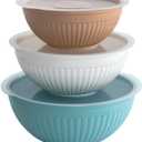 Nordic Ware Prep and Serve Mixing Bowls Set, 6-Piece, Earth-Tones