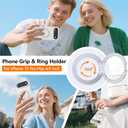 for iPhone Air Case with Stand,Fits MagSafe,Military Drop Protection,Build in Kickstand,iPhone Air Phone Case 6.5" Matte White