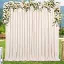 10ftx8ft Backdrop Curtains Polyester Backdrop Curtain Ivory Backdrop Drapes for Cloth Ceremony Wedding Backdrop Fabric 2 Packs 5ftx8ft Outdoor Decoration