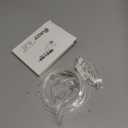 Dunzy 5 Pcs Picture Rail Hanging System Kit Picture Rail Hooks Molding Hangers with Invisible Nylon Cord and Adjustable Hooks for Exhibition, Art Gallery Supplies, White