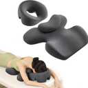 Prone Massage Pillow, a Chest and face Support Sleep Pillow, is Suitable for Massage, SPA and Sleep. Face Down for Eye Surgery After Surgery for Sleeping (Dark Grey)