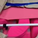 Tanning Chair with Sun Canopy Face Hole Softer Padded Adjustable Washable, Heavy Duty Layout Folding Lounge Chair for Adults Outside Beach Reading Sunbathing Poolside, UPF 50+ Sun Shade, Pink, 300 LBS, Standard Size