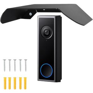 Universal Doorbell Rain Cover Compatible with eufy Video Doorbell E340/C31/C30/S330/S220,eufy Security Video Doorbell 2K,Stainless Steel Doorbell Cover Weatherproof, Anti-Glare Sun Shade Protection