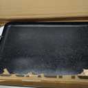 Nutrichef Double Burner Griddle, Non-Stick Stove Top Griddle for Gas Stove, Dishwasher Safe, Heatproof Bakelite Handles, Even Heat Distribution, PFOA & PFOS Free, 20” x 12” x 0.8” Inch (Black)