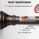 Bronze Shower Curtain Rods,43-72 Inches, Rust Resistance, Adjustable Tension Rod with Durable Spring, No Drilling, Use for Bathroom, Bedroom, Kitchen, Balcony, Home