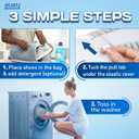 2-Pack Shoe Washing Machine Bag, 360 Deep Shoe Laundry Bag for Washer, Reusable Mesh Shoe Bag with Secure Zipper, Easy Clean Shoe Bag for Sneakers, Tennis Shoes & Gym Trainers