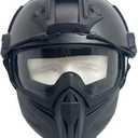 MICH Tactical Helmets with Detachable Face Mask Goggles for Airsoft, Paintball and Hunting - Perfect for Outdoor Activities