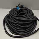 Garden Hose 100FT Non-Expanding, Lightweight Hose With 10-Function Nozzle, Leak-Proof No-Knot, Easy to Carry, Wear-Resistant, Sturdy 3/4GHT Flexible Water Hose for Outdoor (Black with Nozzle)