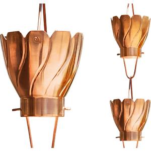 Monarch Rain Chains Pure Copper Akira Rain Chain, 8.5 ft Decorative Rain Catcher Chain for Gutters, Large Rain Chains for Outside, Rain Gutter Replacement Downspout