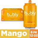 bubly Sparkling Water, Mango, Zero Sugar & Zero Calories, 12 Fl Oz Cans (Pack of 8) (EXP 07/13/26)