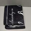 Laundry Room Rug Runner, 20"x47" Non Slip Laundry Mat Organization Washable Floor Carpet Farmhouse Decor for Kitchen Bathroom Mudroom Washroom Black W1-black