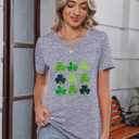 Kistore Womens Crew Neck Short Sleeve Tops Dressy Casual Blouses Summer Shirts S-3XL (Gray, XL)