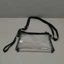 Bagenius Clear Purse Stadium Approved Clear Bag with Removable Straps for Work Sporting Events and Concert (Black)