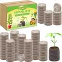 ZeeDix 100 Pcs 30mm Peat Pellets Seed Starter Soil Pods Plugs for Vegetable, Seedling Soil Block Compressed Peat Nutrient Seed Pods for Planting Easy Transplant
