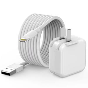 10FT iPad Charger iPhone Charger, [Apple MFi Certified]Foldable Portable Travel Plug USB Wall Charger Block Long Lightning Cable Cord Fast Apple Charger for iPad 7/ 8/ 9/ iPad Air/ iPad Mini/ Pro/ iPhone 13