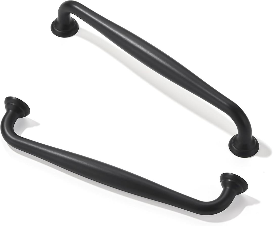 TUNNY 10 Pack Cabinet Handles-5"/128mm Screw Spacing Matte Black Furniture Hardware Handles for Kitchen Cabinets Bedroom Dresser Wardrobe Cabinet Pulls