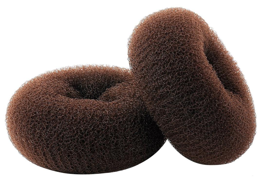 Extra Large Ring Style Bun Shaper for Thick and Long Hair, Women's Chignon Donut (4.3 in., Brown)