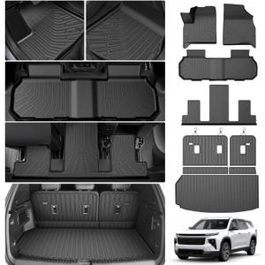 Cartist Floor Mats for Chevy Traverse/GMC Acadia 2024-2026 (Only for 7 Seats) & Buick Enclave 2025-2026, All Weather Cargo Liner for Traverse Accessories, Heavy Duty Car Mats, Car Accessories