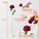 12 Pcs Artificial Rose Flowers, Dark Red Silk Roses with Long Stems, Realistic Fake Roses for Wedding Centerpiece Party Home and Office DIY Decor