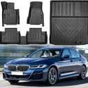 Custom for 2017-2023 BMW 5 Series G30 Floor Mats Cargo Liner Set Accessories TPE All Weather 530i,540i,530e,M550i,xDrive,M5 Accessories (for BMW 5 Series)