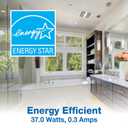 Air King AK150LS Energy Star Deluxe Quiet Series Bath Fan, Medium, 
Product Dimensions	14.5"D x 14.5"W x 10.38"H