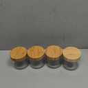 4 Pack Glass Jar With Airtight Lids Overnight Oats Containers With Lids Mason Jars Food Storage Containers For Yogurt Snacks Sugar Spice And More (bamboo lids, 300ml/10oz)