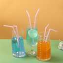 2 x YAOSHENG [200 counts] Pink Straws Flexible Plastic Straws, 0.23 inches x 8.26 inches Disposable Bendy Drinking Straws (pink)