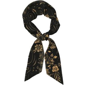 Head Scarf Hair Neck Scarves for Women Fashion Purse Bag Scarfs Handbags Silky Satin Headscarf Charms