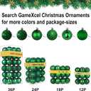 Emerald Green 3.2" Large Christmas Balls - Christmas Tree Decoration Ornaments Shatterproof Hanging Balls for Birthday Halloween Holiday Wedding Decorations Set of 10pcs