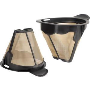 Reusable Coffee Permanent Filters Cone Replacement Coffee Filter Compatible with Ninja Coffee Maker and Brewer CM300, CM305, CM360, CM371, CM400 (2 Packs)