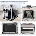 Soft Collapsible Dog Crate - 36 Inch Portable Travel Crate with Extra Space Indoor & Outdoor, 4-Door Foldable Pet Kennel with Durable Mesh Windows, Light Gray (36.0"L x 24.0"W x 28.0"H)