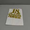 18th Birthday Cake Topper Happy 18th Birthday Party Decorations Gold Glitter 18 & Fearless Flawless Theme Cake Topper 18th Birthday Cake Decor for Girls & Boys