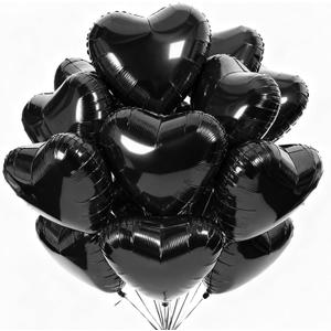 Heart-Balloons Valentine-Balloon 12PCS 18" Love Foil Balloons Birthday Party Anniversary Wedding Engagement Decorations Baby Shower Bridal Supply