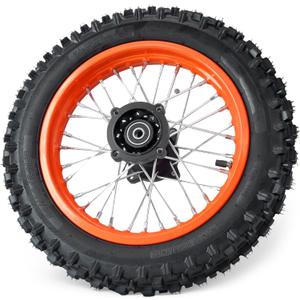 E-Bike Rear Wheel Outer Tire Accessories Compatible with Tutto Tutti Soleil 01 Electric Bikes, 80/100-12 Rubber Black
