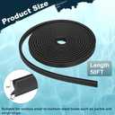 AIWFL 50.85 FT Black Boat Rub Rail Replacement, 3/4 x 3/8 Inches Flexible Rub Rail Vinyl Insert for Boats, PVC Boat Bumper Insert