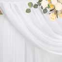 White Wedding Arch Draping Fabric Backdrop Drapes Sheer 28.7"x 20FT