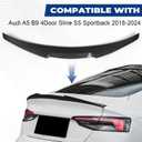 Spoiler for Audi A5 S5 RS5 B9 2018-2025 Custom Parts Trunk Lip Rear Wing Body Kits Carbon Fiber Look, Not for Convertibles 