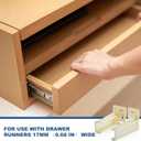 Chunful 4 Pair Rear Drawer Track Socket Back Plates Mounting Brackets Durable Plastic Drawer Track Back Plate Left and Right Close Locker Slides Socket for Repairing Replacing (Milky)