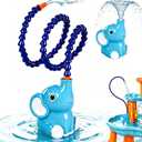Water Table Pump with Sprinkler, Pump for Kids Water Table Accessories, Battery Powered Waterproof Water Pump Continuous Flow, Toddler Baby Outdoor Water Play Toys for Water Table, Bathtub, Pool