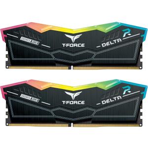 TEAMGROUP T-FORCE DELTA RGB DDR5 Ram 32GB (2x16GB) 6000MHz PC5-48000 CL30 Intel XMP 3.0 AMD Expo Compatible Desktop Memory Black FF3D532G6000HC30DC01