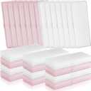 Fainne 36 Pieces Frosted Plastic Pencil Box Plastic Pencil Case Pencil Holder with Lid and Snap Closure Bulk for Office Stationery Pens Organizer Supplies(White Pink)