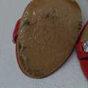 Womens High Heels Comfortable: Open Toe Ankle Strap Chunk Heeled Sandals - Buckle Rhinestone Heel for Prom Wedding (8, Red)